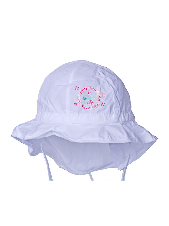Παιδικό Καπέλο Bucket Υφασμάτινο Λευκό