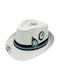 Kids' Hat Fedora Straw White