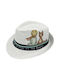 Kids' Hat Fedora Straw White