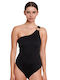 Bilitis Palmariva One-Piece Swimsuit with One Shoulder Black