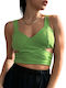 Chica Women's Summer Blouse Sleeveless Green