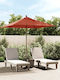 Square Garden Parasol Metal Orange 1.98x1.98xHeight 2.31m