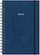 Next Fabric Plus Daily Spiral Agenda 2024 Blue ...