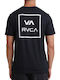 RVCA Ανδρικό T-shirt Κοντομάνικο Μαύρο