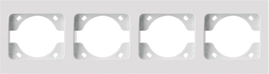 Entac Switch Frame 4 Positions Horizontal Installation in White Color