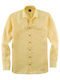 Olymp Men's Shirt Long Sleeve Linen Yellow