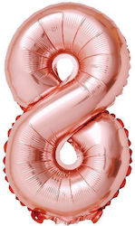 Balon Folie Jumbo Număr 8 Auriu 100buc