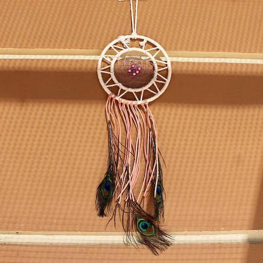 Decorațiune Dreamcatcher Lucrată Manual Din Țesătură 45x16.5cm