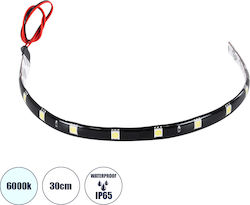 GloboStar Rezistentă la apă Bandă LED Alimentare 12V cu Lumină Alb Rece Lungime 0.3m SMD5050