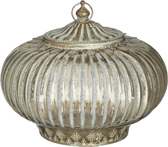 Inart Фенерче Стъкло Кафяв 16x16x14бр 1бр