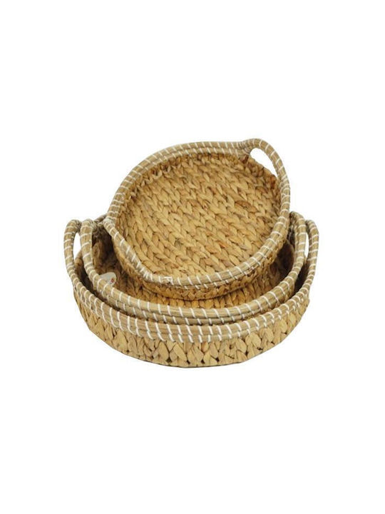 Next Tavă Decorativă Wicker Rotundă 3buc