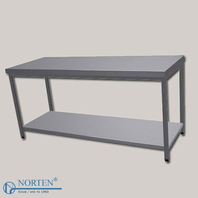 Norten Ανοξείδωτο Τραπέζι Μ134xΒ70xΥ86cm