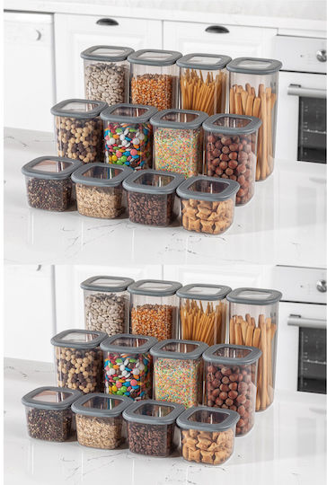 Set Kunststoff Mittagsboxen Transparente 10x10cm 24 Stück