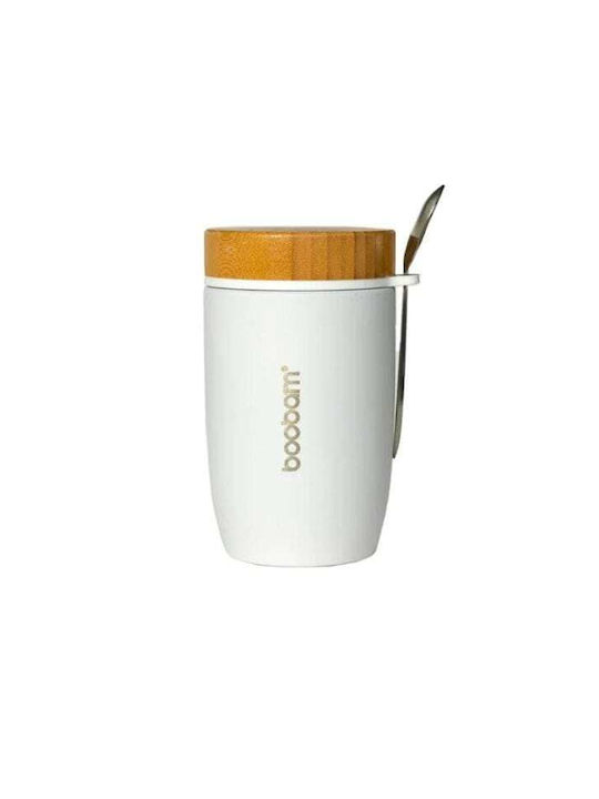Boobam Δοχείο Φαγητού Inox Θερμός Λευκό 500ml