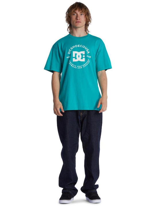 DC Herren T-Shirt Kurzarm Türkis