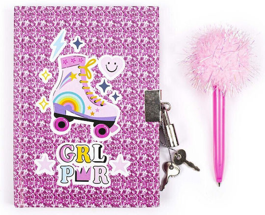 Tri-Coastal Design Girl Power Caiet cu Suport pentru Stilou și Lacăt