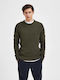 Selected Herren Langarm-Pullover Khaki