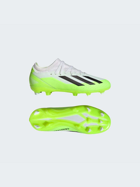 Adidas Παιδικά Ποδοσφαιρικά Παπούτσια Crazyfast.3 με Τάπες Λευκά
