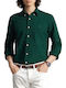 Ralph Lauren Men's Shirt Long Sleeve Green