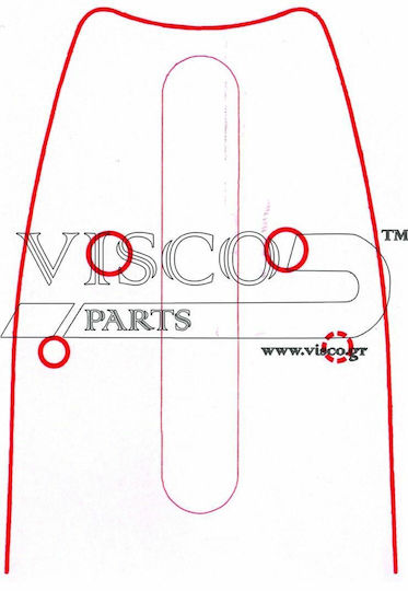 Visco Parts Chainsaw Blade Chainsaw Blade 45cm for Chain with Pitch 3/8", Guide Bar Thickness .063"-1.6mm & Number of Drivers 66E QR 18-63ERB