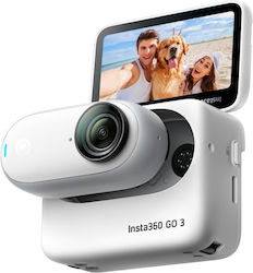 Insta360 GO 3 CINSABKA/GO306 128GB Camera de Acțiune 2K cu WiFi Alb cu Ecran 2.2"