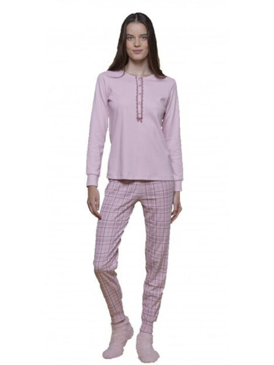 Noidinotte Winter Women's Pyjama Set Cotton Purple