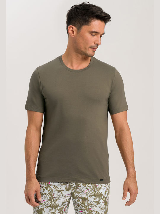 Hanro Men's Short Sleeve T-shirt Khaki