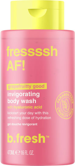 B.Fresh Fressssh AF! Αφρόλουτρο σε Gel με Υαλουρονικό Οξύ & Άρωμα Εσπεριδοειδή 473ml