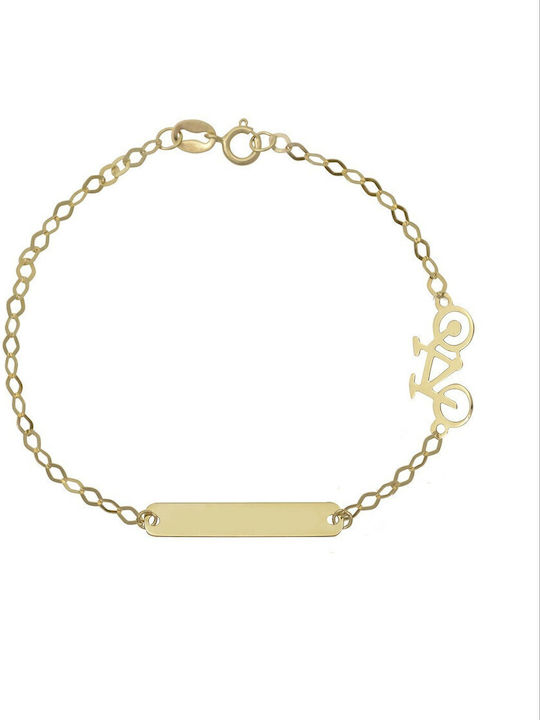 Ortaxidis Kids Bracelet ID from Gold 9K