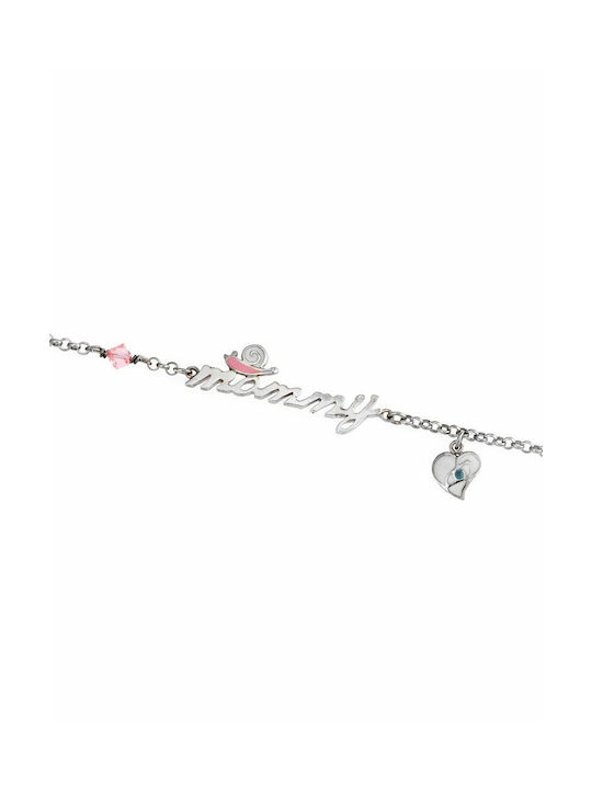 Kids Silver Chain Bracelet with Heart for Girl