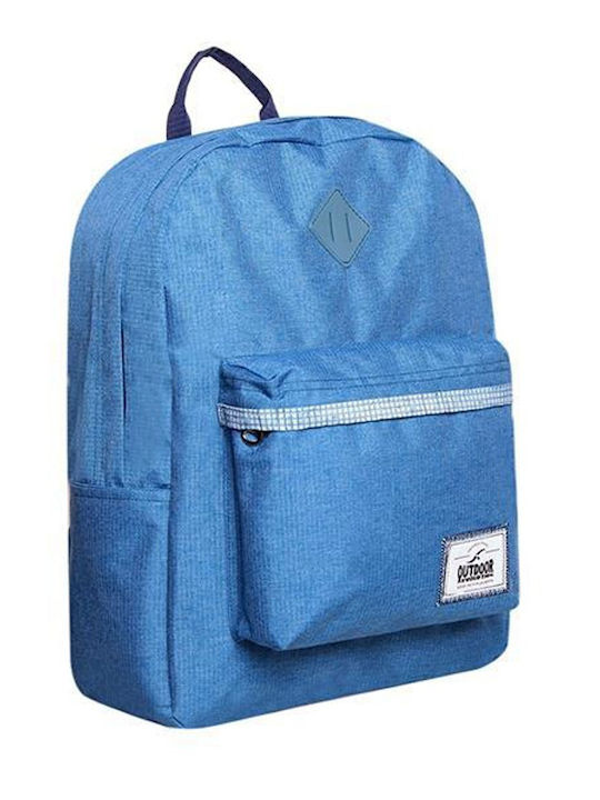 KalGav School Bag Backpack Elementary, Elementary Light Blue with Water Bottle Holder 25Liters