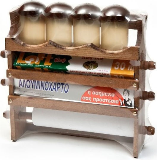 Homestyle Βάση Οργάνωσης Ρολών Ξύλινη Καφέ 40x12x12cm 5201439106614 Homestyle Βάση Οργάνωσης Ρολών Ξύλινη Καφέ 40x12x12cm 5201439106614