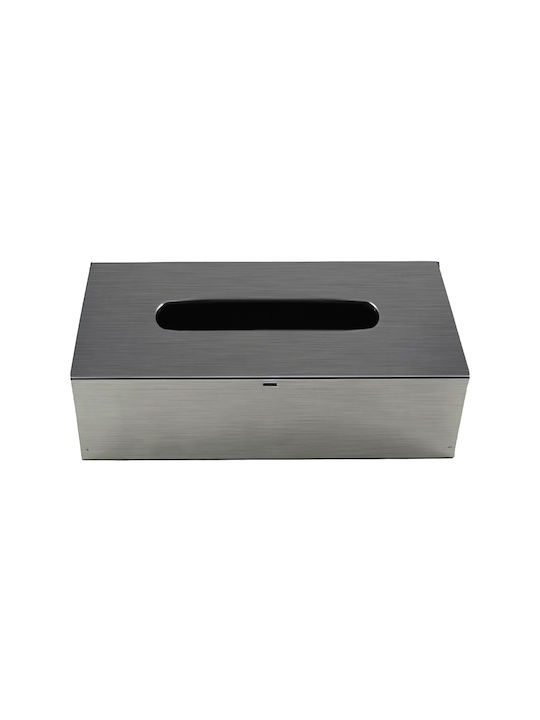 Bronze Art Metallic Tissue Holder Silver 25x13x8cm 57Z8-81