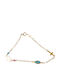 Kontopoulos Kids Bracelet Chain from Gold 9K with Stones & Evil Eye