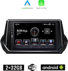 Kirosiwa 2020 Ηχοσύστημα Αυτοκινήτου για Peugeot 208 2020> (Bluetooth/USB/WiFi/GPS/Apple-Carplay/Android-Auto) με Οθόνη Αφής 9"