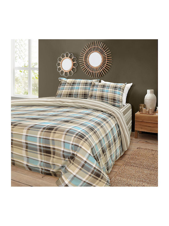 Lino Home Sheet Sets Queen 240x260cm. Revon Aqu...