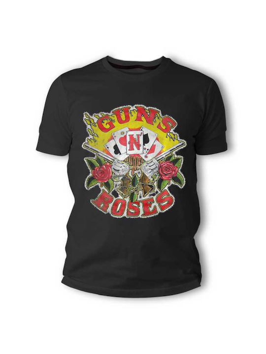 Frisky T-shirt Guns N' Roses σε Μαύρο χρώμα