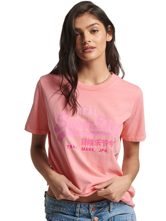 Superdry Дамска Тениска Розов