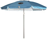 Campo Cuba 220 Beach Umbrella Diameter 2m with UV Protection Silver/Capri Blue