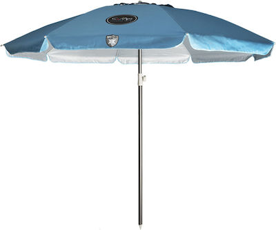 Campo Cuba 220 Beach Umbrella Diameter 2m with UV Protection Silver/Capri Blue