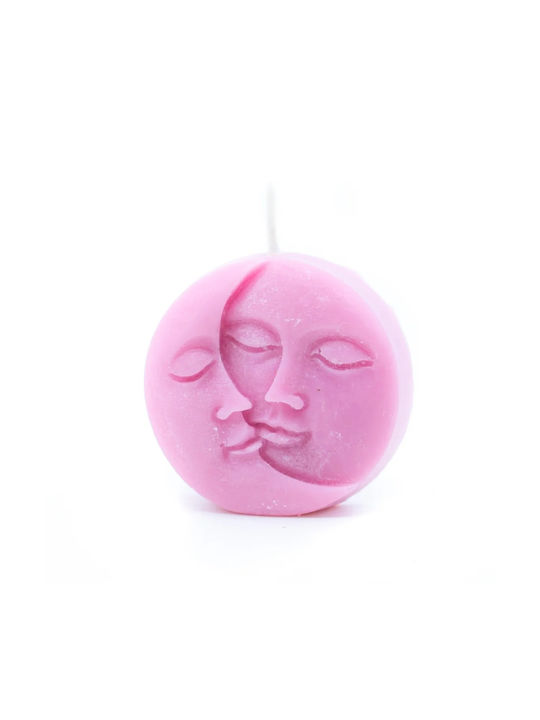 Kerino Decorative Soy Candles - Sun and Moon Pink Candle - Jasmine 200gr