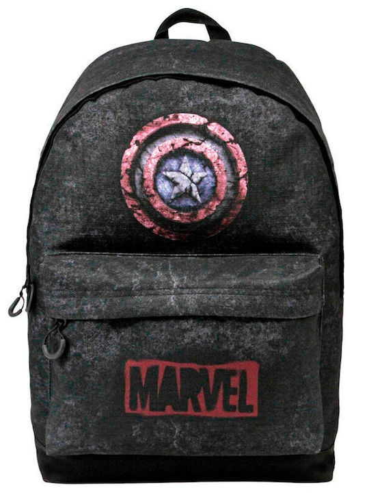 Karactermania Marvel Captain America Schulranzen Rucksack Junior High-High School in Schwarz Farbe