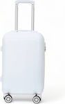 Olia Home Cabin Travel Suitcase Hard White with 4 Wheels Height 50cm.