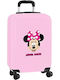 Safta Minnie Mouse Παιδική Βαλίτσα Ταξιδίου Καμπίνας Σκληρή Ροζ με 4 Ρόδες Ύψους 55εκ.