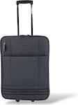 Diplomat Cabin Travel Suitcase Fabric Gray with 2 Wheels Height 51cm.