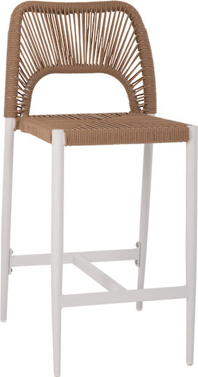 Barhocker Für Außenbereich Aus Aluminium Beige 46x58x95cm