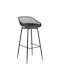 Metallic Outdoor Stool Black 45x45x97cm