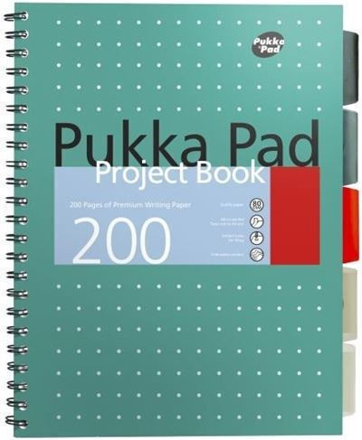Pukka Σπιράλ Τετράδιο Ριγέ Α4 100 Φύλλων 5 Θεμάτων Project Book Πράσινο