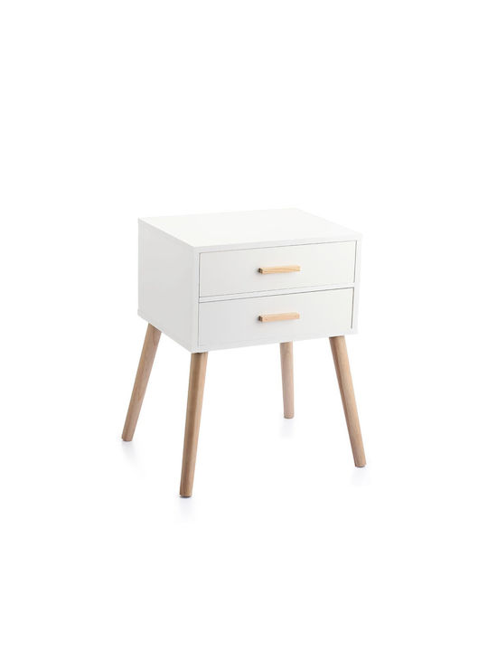 Wooden Bedside Table 45x45x62cm