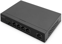 Digitus Managed L2 PoE+ Switch with 4 Gigabit (1Gbps) Ethernet Ports